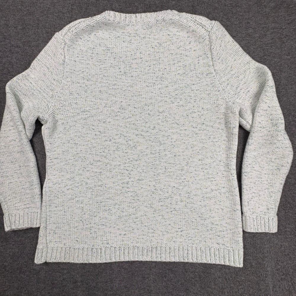 Talbots Women XL Cable Knit Sweater Speckled Cottagecore Neutral Coastal Prep - Picture 4 of 8